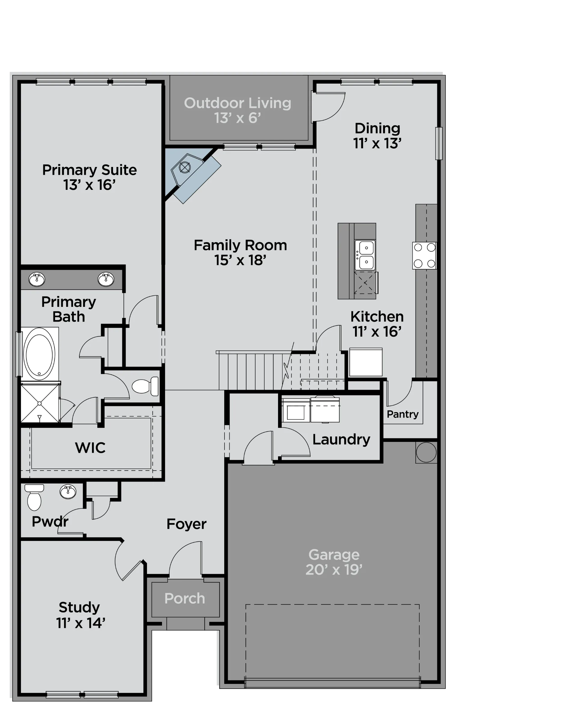Nueces Executive 1st Floor floor plan